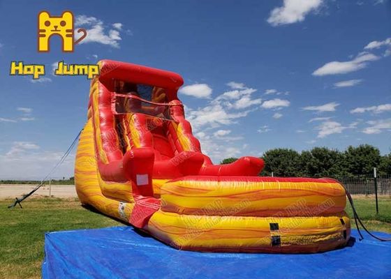 10m夏水ゲームのための弾力がある膨脹可能なスライドを跳ぶ膨脹可能な水スライドの大人のサイズ