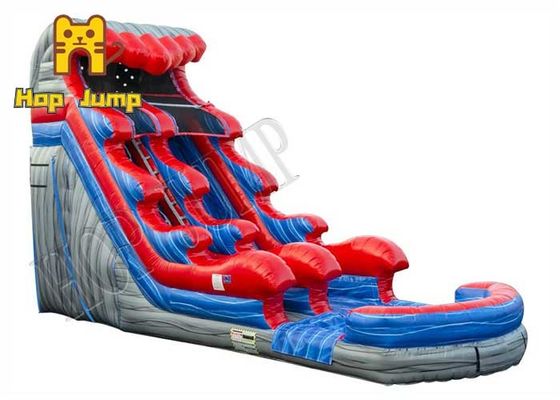 子供のInflatables水公園のゲームのプールが付いている膨脹可能な乾燥したスライド水スライド