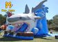 0.55mm厚いポリ塩化ビニールの鮫膨脹可能な水スライドの跳ね上がりのコンボの子供Inflatables