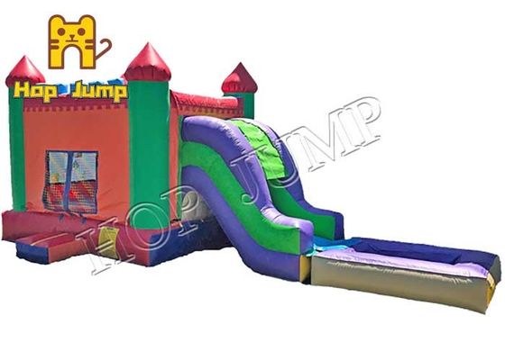 ポリ塩化ビニールの弾力がある城のスライドのコンボの子供Inflatables 4x8m NFPA 701