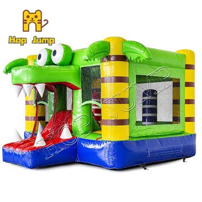 子供のInflatablesの多彩な警備員は家4のステッチの小型跳ね上がりのワニの設計を城郭で囲む