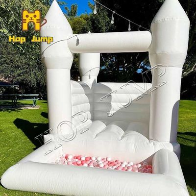 品質 10ft SGSの小型膨脹可能な跳ね上がりの家防火効力のある子供のためのすべての白い子供のジャンパー 工場